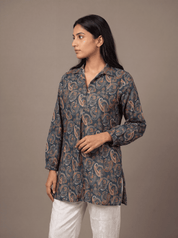 Navy Paisley